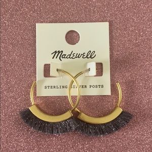 Madewell Fringe Gold Hoop Earrings